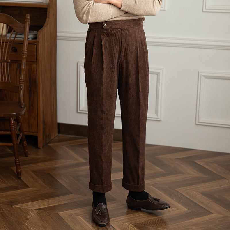 Corduroy Side Adjustable Trousers