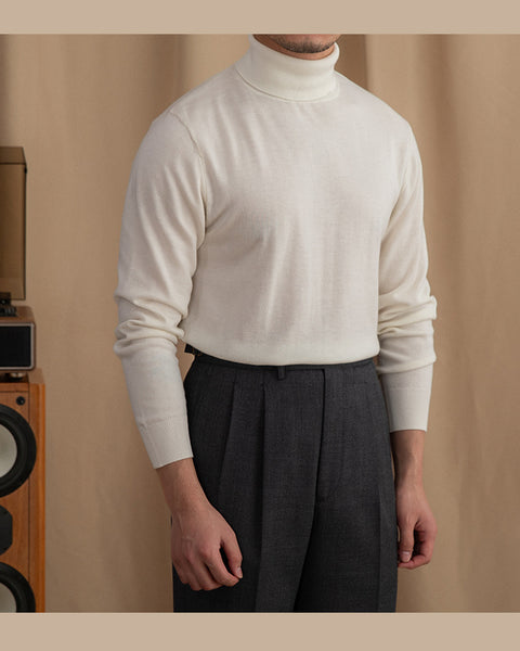 Slim-fit Wool Turtleneck Sweater