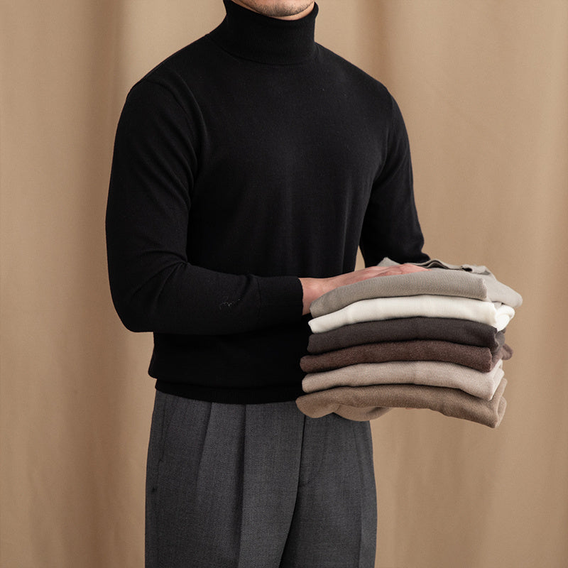 Slim-fit Wool Turtleneck Sweater