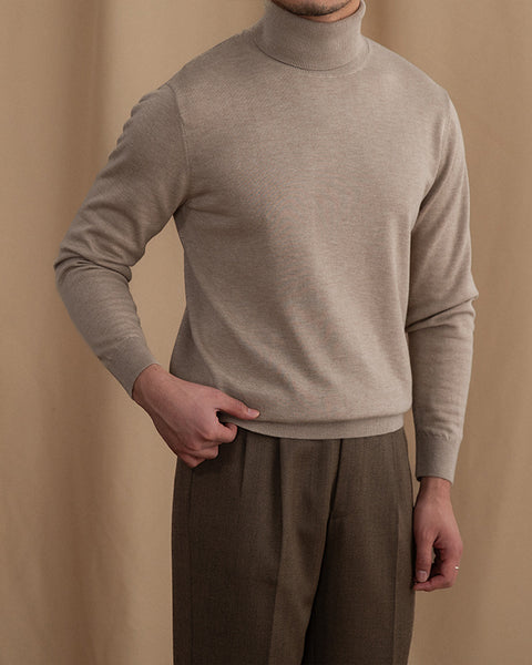 Slim-fit Wool Turtleneck Sweater