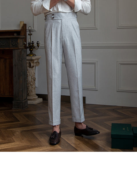 Men's High-waisted Straight Pants Commute