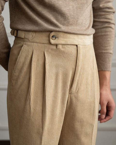 Corduroy Side Adjustable Trousers