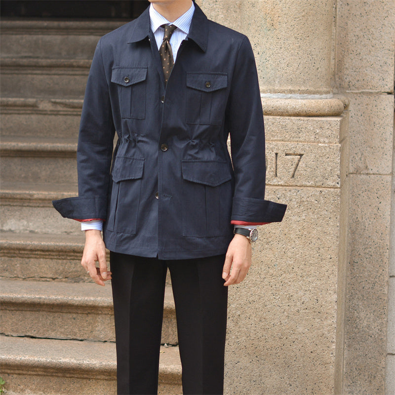 Blue Bretoni Patch Pocket Jacket