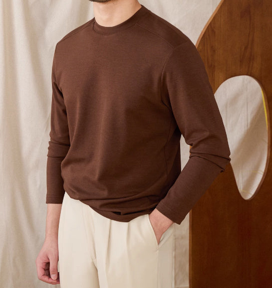 Slim-Fit Cotton Round-Neck Sweater