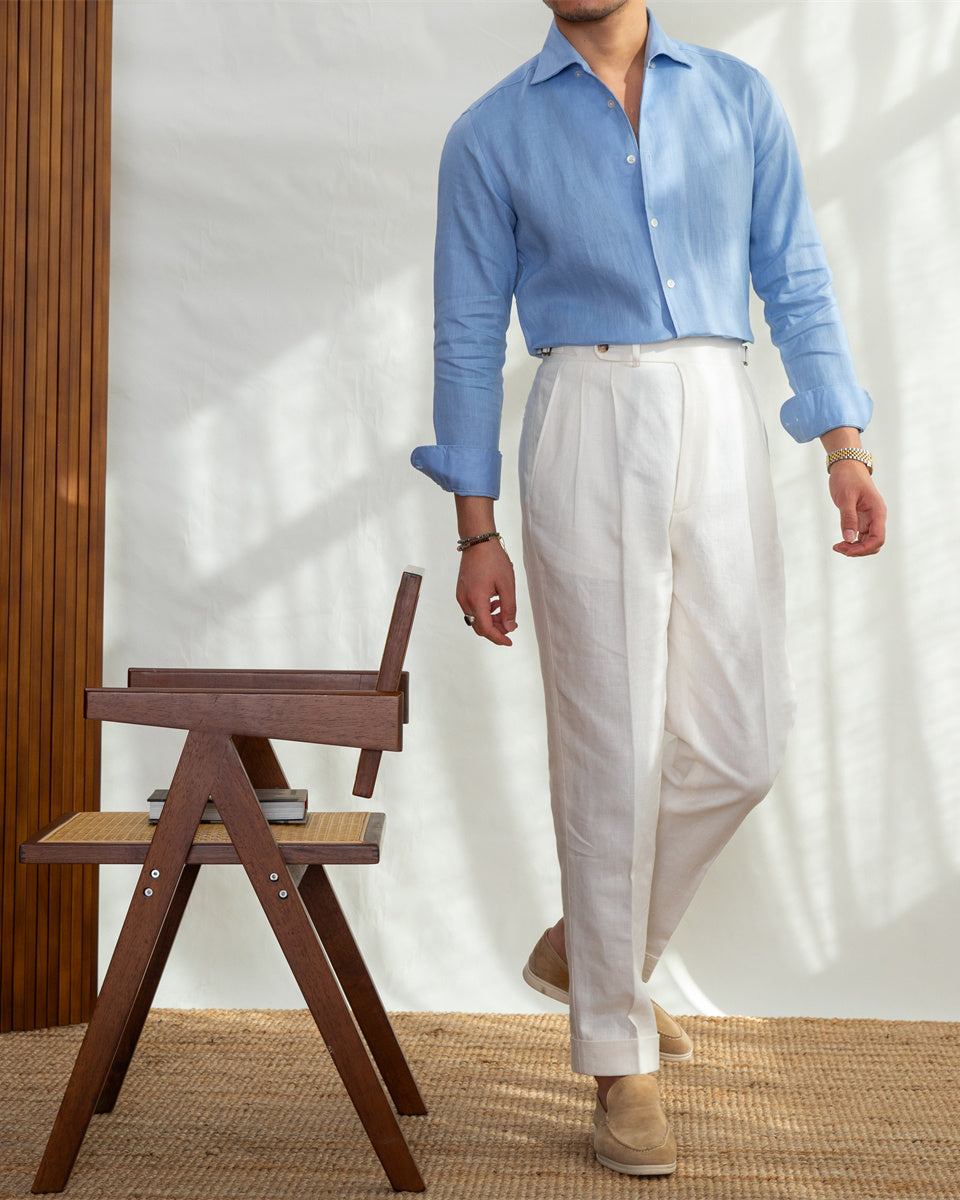 Porto One-piece Collar Linen Shirt