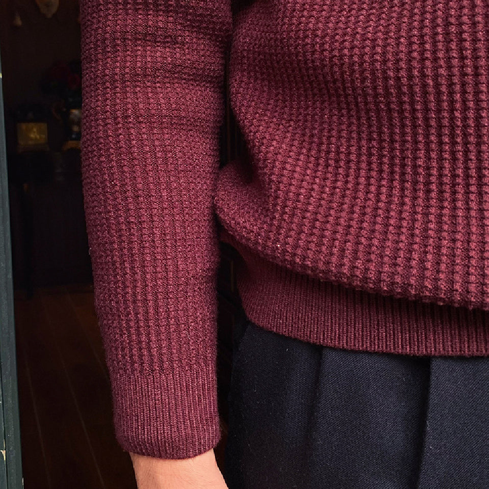 Quarter-Zip Polo Knitted Jumper