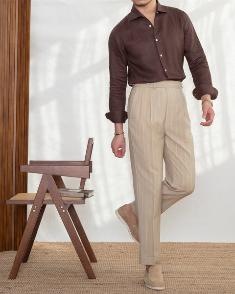 Porto One-piece Collar Linen Shirt