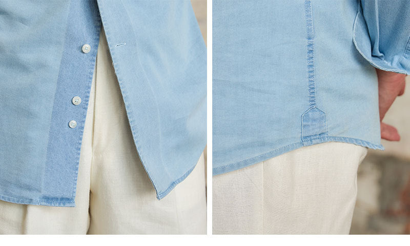 Essentials Cotton Denim Cutaway Shirt