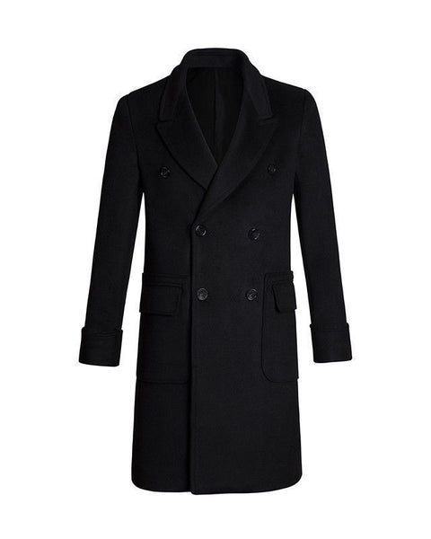 Slim Double Breasted Woolen Trench Coat