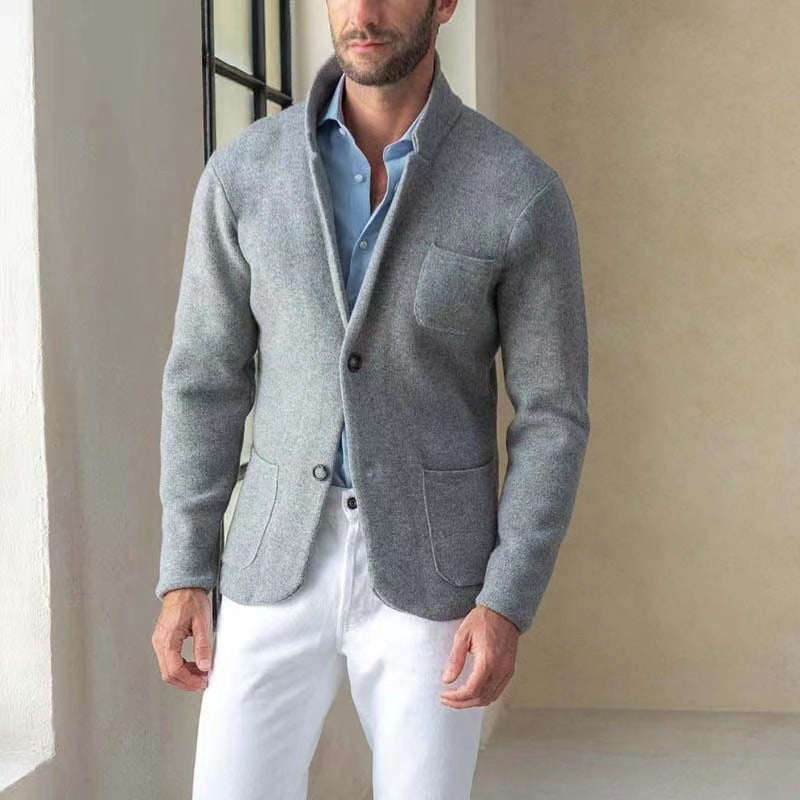 Lightweight Knitted Jersey Blazer Vest