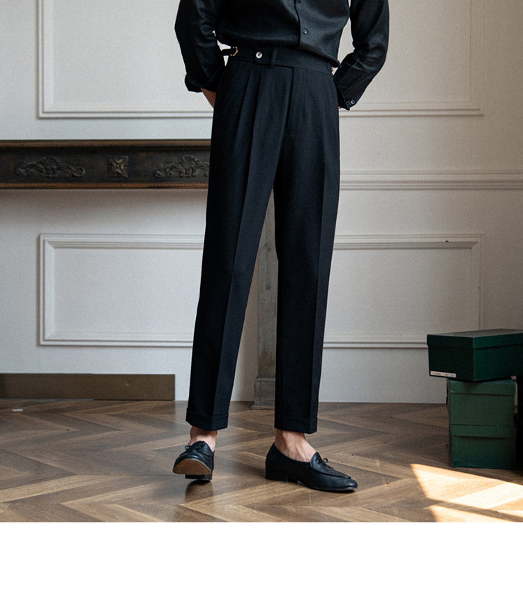 Seersucker Side Adjustable Trousers