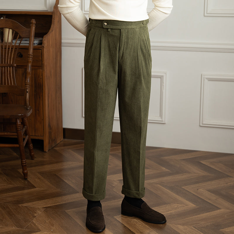 Corduroy Side Adjustable Trousers