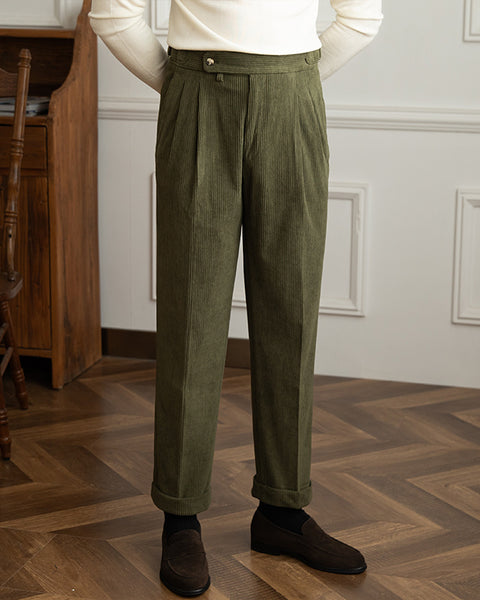 Corduroy Side Adjustable Trousers