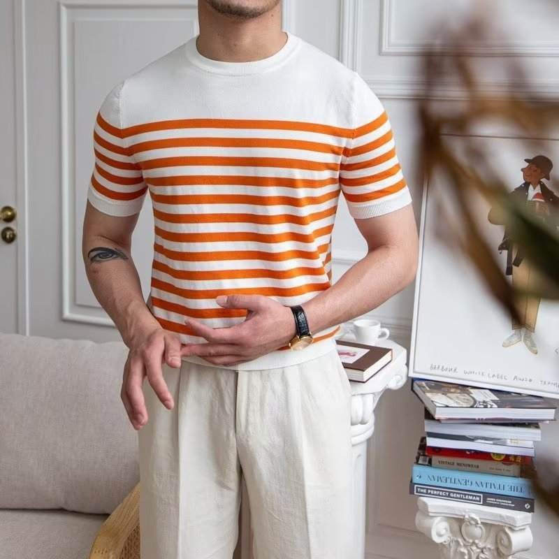 Striped T-shirt Short Sleeve