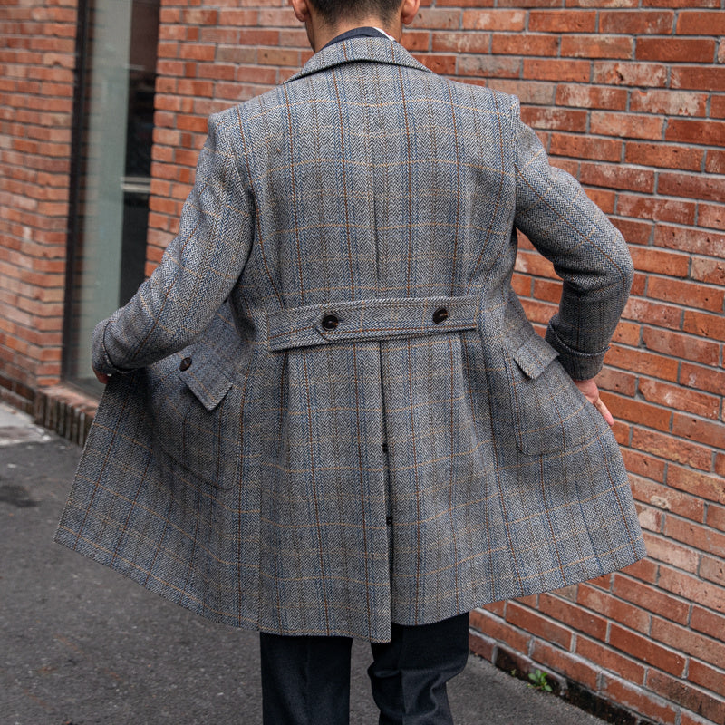 Prince Of Wales Houndstooth Double Breasted Coat