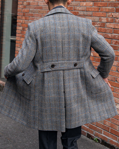 Prince Of Wales Houndstooth Double Breasted Coat