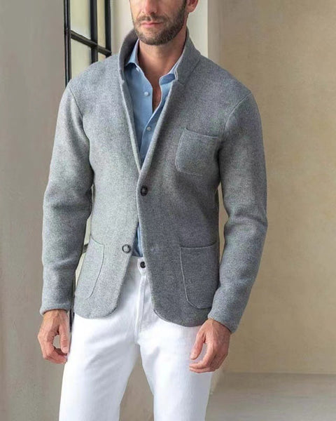 Lightweight Knitted Jersey Blazer Vest