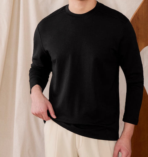 Slim-Fit Cotton Round-Neck Sweater