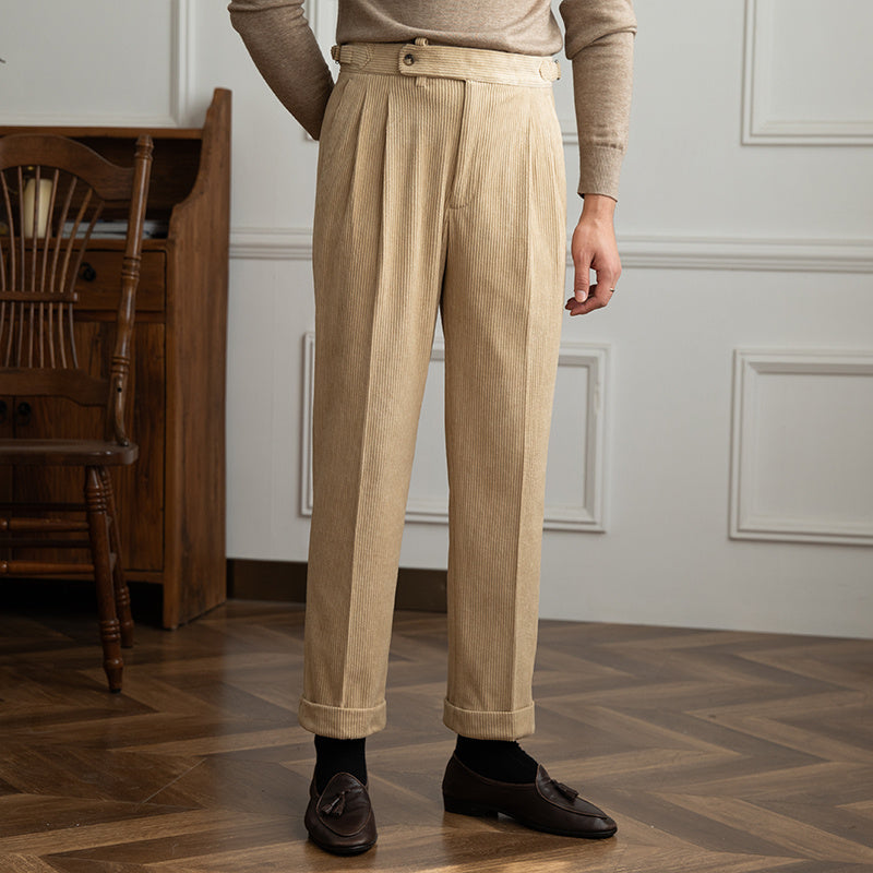 Corduroy Side Adjustable Trousers