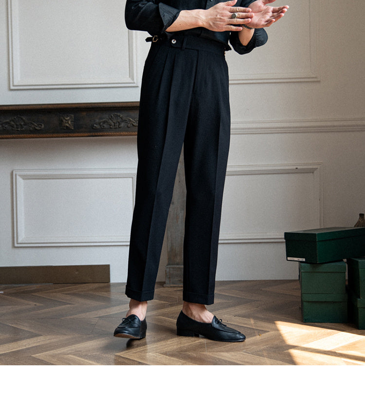 Seersucker Side Adjustable Trousers